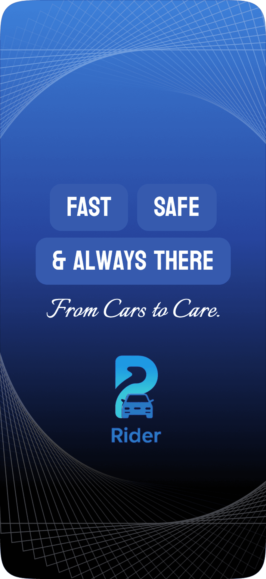 Ppol Rider brand screen — Fast, Safe and Always There